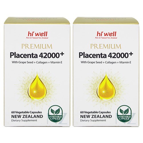 뉴질랜드 하이웰 플라센타 양태반 42000+ with 포도씨 콜라겐 60베지캡슐 2통