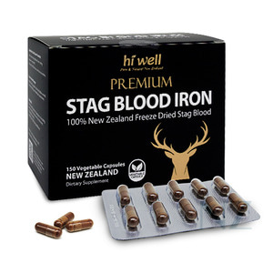 뉴질랜드 하이웰 프리미엄 사슴 녹혈 철분 150캡슐 1통 