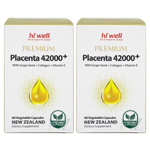 뉴질랜드 하이웰 플라센타 양태반 42000+ with 포도씨 콜라겐 60베지캡슐 2통