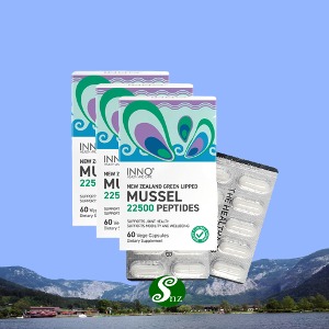 뉴질랜드 저분자 초록입홍합 22500 이노 MUSSEL 펩타이드 60베지캡슐 3통