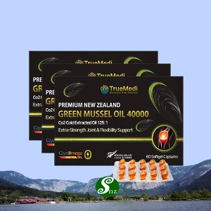뉴질랜드 초록홍합오일 40000 60소프트젤 트루메디 초록입홍합오일 3개