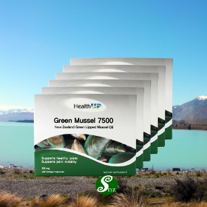 헬스업 뉴질랜드 초록입홍합오일 7500mg 240캡슐 6개